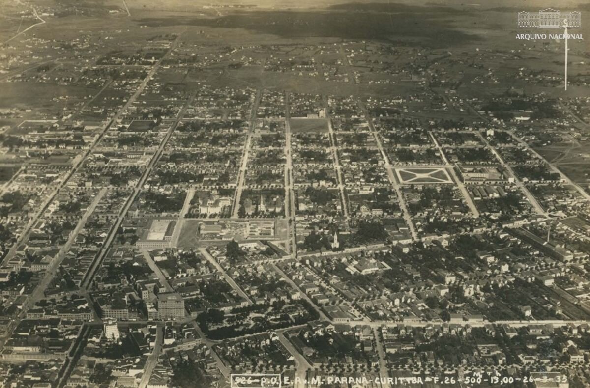 Vista aérea de Curitiba - 1935
