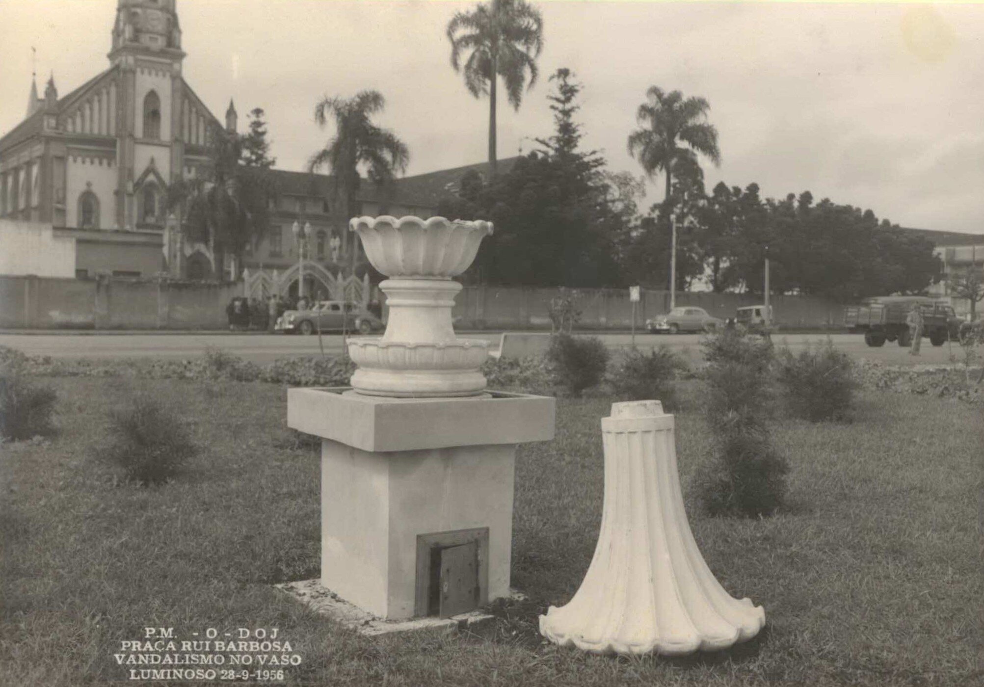 Decoração da praça Rui Barbosa - 1956