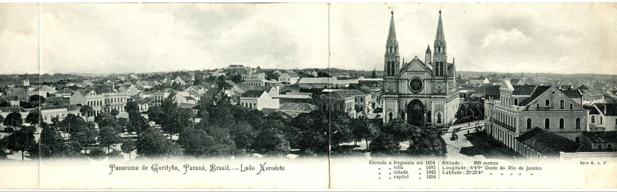 Cartão-postal da praça Tiradentes - Década de 1900