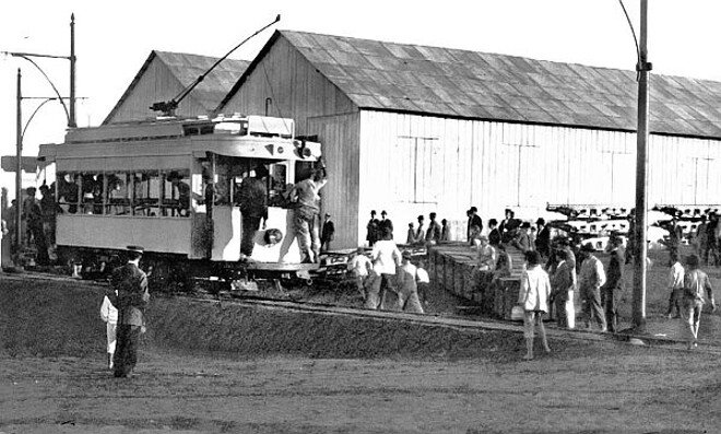 Montagem do Bonde Nivelle - Década de 1920