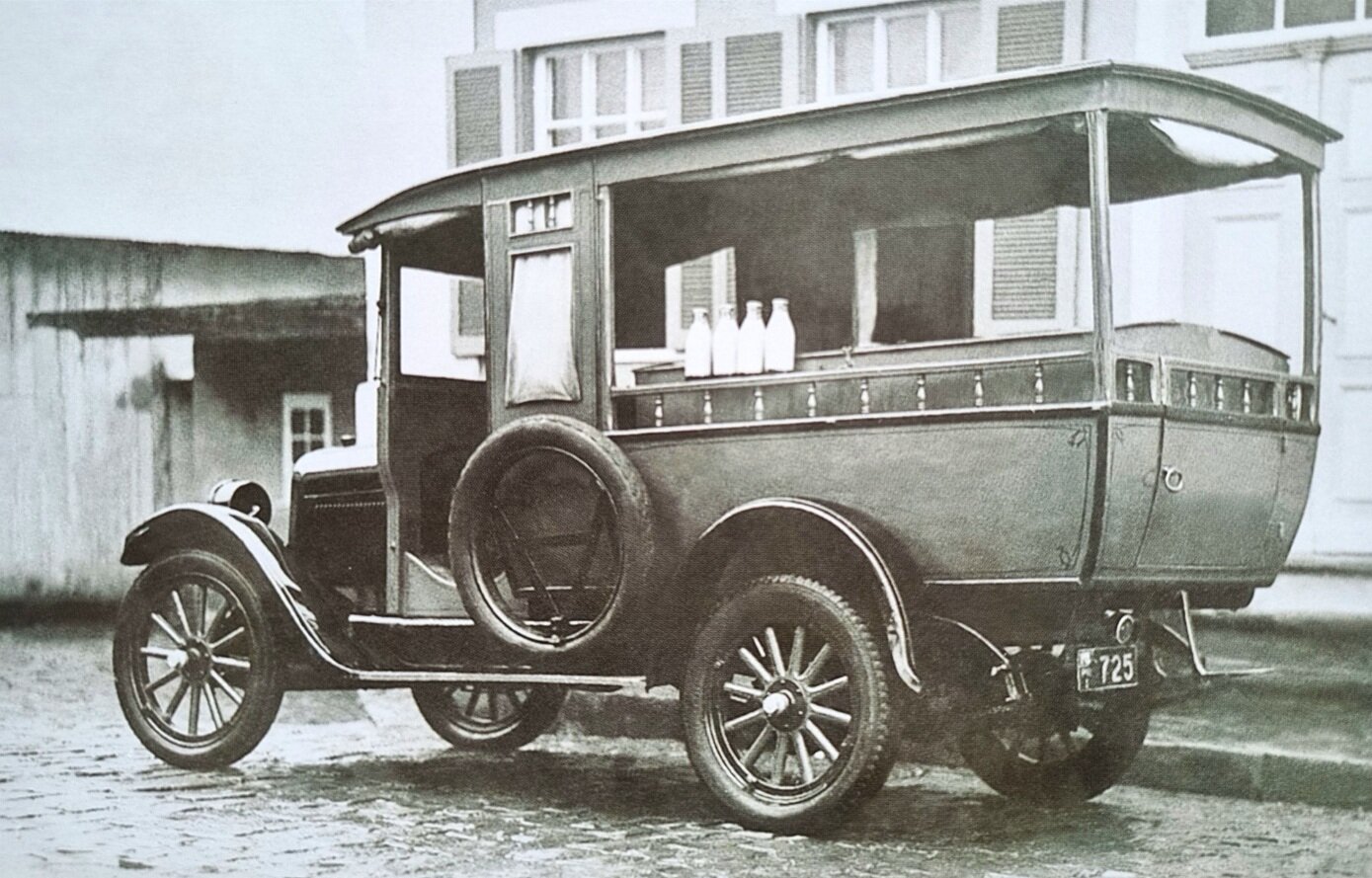 Carro de entregas da leiteria Schaffer - 1920