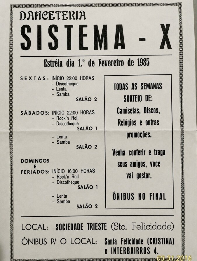 Inauguração Sistema X - 1985