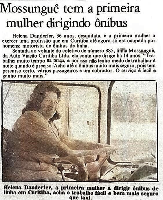 Primeira mulher dirigindo ônibus
