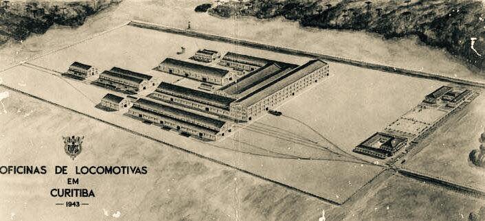 Maquete das Oficinas de Locomotivas de Curitiba - 1943