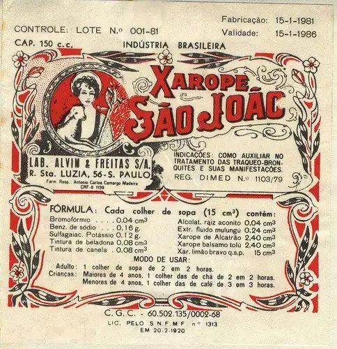 Xarope São João - Década de 1980