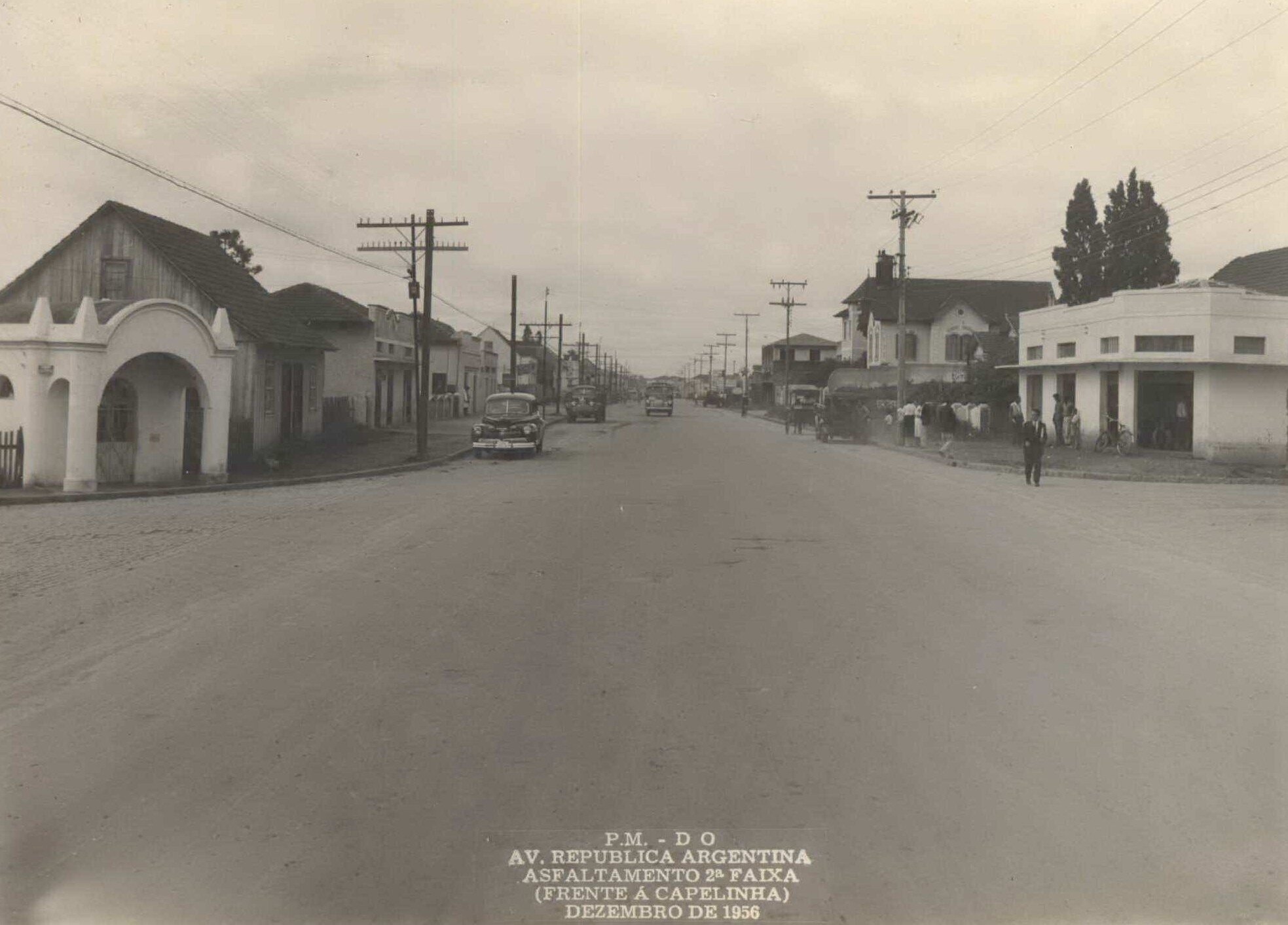Asfaltamento da avenida República Argentina - 1956